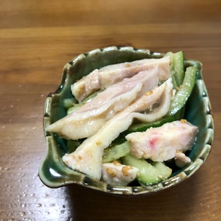 鶏肉と胡瓜のごまごま和え